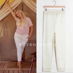 Anthropologie Varley Joggers White Lounge Sweatpants Size XS Athleisure NWT